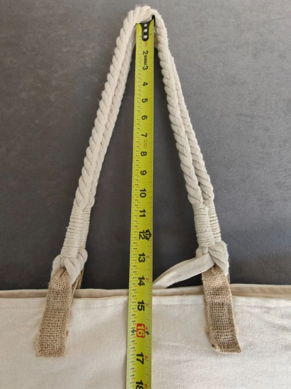 Ritz Carlton Laguna Niguel Canvas Jute Tote Bag Rope Handles Beach Travel